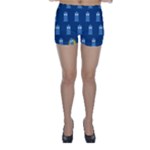 glitter tardis Skinny Shorts