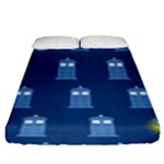 glitter tardis Fitted Sheet (King Size)