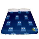 glitter tardis Fitted Sheet (California King Size)