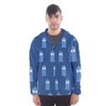 glitter tardis Hooded Wind Breaker (Men)