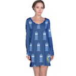 glitter tardis Long Sleeve Nightdress