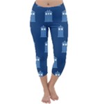 glitter tardis Capri Winter Leggings 