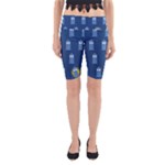 glitter tardis Yoga Cropped Leggings