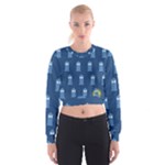 glitter tardis Women s Cropped Sweatshirt