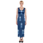 glitter tardis Fitted Maxi Dress