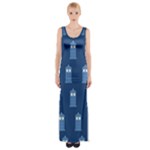 glitter tardis Maxi Thigh Split Dress