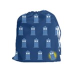 glitter tardis Drawstring Pouch (XL)