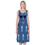 glitter tardis Midi Sleeveless Dress