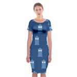 glitter tardis Classic Short Sleeve Midi Dress