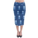 glitter tardis Midi Pencil Skirt