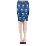 glitter tardis Midi Wrap Pencil Skirt