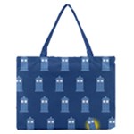 glitter tardis Medium Zipper Tote Bag