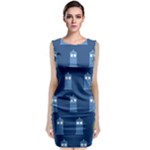 glitter tardis Sleeveless Velvet Midi Dress