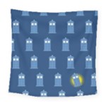 glitter tardis Square Tapestry (Large)