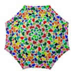 Valentine Rainbow Hearts Golf Umbrella