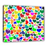 Valentine Rainbow Hearts Canvas 24  x 20  (Stretched)