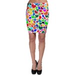 Valentine Rainbow Hearts Bodycon Skirt