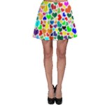 Valentine Rainbow Hearts Skater Skirt