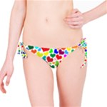 Valentine Rainbow Hearts Bikini Bottom