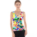 Valentine Rainbow Hearts Tank Top