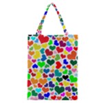 Valentine Rainbow Hearts Classic Tote Bag