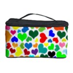 Valentine Rainbow Hearts Cosmetic Storage Case