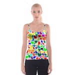 Valentine Rainbow Hearts Spaghetti Strap Top