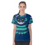 blue Cheshire Cat Women s Cotton Tee