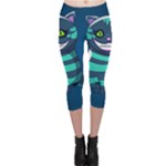 blue Cheshire Cat Capri Leggings 