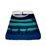 blue Cheshire Cat Fitted Sheet (Full/ Double Size)