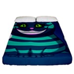 blue Cheshire Cat Fitted Sheet (King Size)