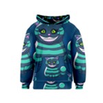 blue Cheshire Cat Kids  Pullover Hoodie