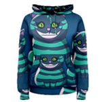 blue Cheshire Cat Women s Pullover Hoodie