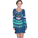 blue Cheshire Cat Long Sleeve Nightdress