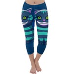 blue Cheshire Cat Capri Winter Leggings 