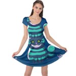 blue Cheshire Cat Cap Sleeve Dress