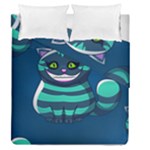 blue Cheshire Cat Duvet Cover Double Side (Queen Size)