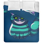 blue Cheshire Cat Duvet Cover Double Side (California King Size)