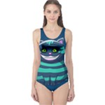 blue Cheshire Cat One Piece Swimsuit