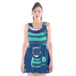 blue Cheshire Cat Scoop Neck Skater Dress