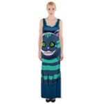 blue Cheshire Cat Maxi Thigh Split Dress