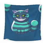 blue Cheshire Cat Square Tapestry (Large)