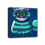 blue Cheshire Cat Mini Canvas 4  x 4  (Stretched)