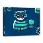 blue Cheshire Cat Canvas 16  x 12  (Stretched)