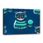 blue Cheshire Cat Canvas 18  x 12  (Stretched)