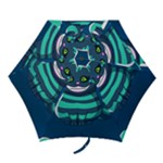 blue Cheshire Cat Mini Folding Umbrella