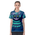 blue Cheshire Cat Women s Sport Mesh Tee