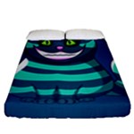 blue Cheshire Cat Fitted Sheet (Queen Size)