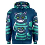 blue Cheshire Cat Men s Zipper Hoodie