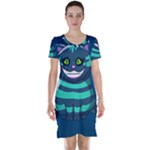 blue Cheshire Cat Short Sleeve Nightdress